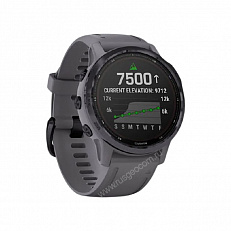 смарт Часы Garmin Fenix 6S Pro Solar аметистовый с темно-серым ремешком