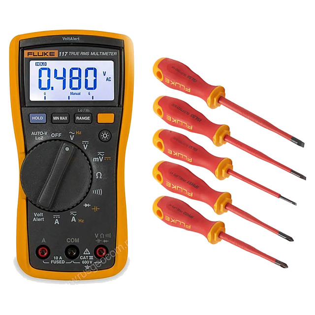 Комплект Fluke IB117M - мультиметр Fluke 117 с набором отвёрток