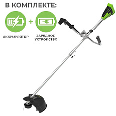 Аккумуляторный триммер Greenworks GD40BCBK4U бесщеточный, 40V с АКБ 4 Ач USB + ЗУ